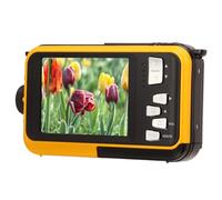 Fotocamera Digitale, Punto da 48 MP 2,7k e Scattare Fotocamera Digitale con Design a Doppio Schermo del Selfie Posteriore Anteriore, a Prova di Acqua da 10 Piedi, per la (YELLOW)