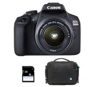 Fotocamera Digitale Reflex Canon EOS 2000D 24.1 MP Zoom Ottico 18-55mm CMOS WiFi NFC SD 4GB Borsa