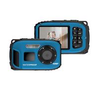 Fotocamera Digitale Resistente All'acqua 1080P Videocamera Digitale da 48 MP Schermo IPS da 2,4 Pollici Messa a Fuoco Automatica Fotocamera con Zoom Digitale 4X per Bambini (BLUE)
