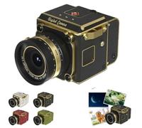 Fotocamera digitale retrò a doppia lente 4K, mini fotocamera portatile per vlogging, mini fotocamere CCD retrò, telecamere CCD con zoom digitale 16X, registrazione video, condivisione OTG, per