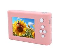 Fotocamera Digitale retrò da 48 MP, Chip CMOS, Zoom 8x, Schermo IPS da 2,4 Pollici, Anti-vibrazione, Messa a Fuoco Automatica, Fotocamera Compatta per Selfie con Specchio (Roseo)