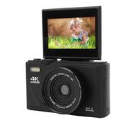 Fotocamera Digitale retrò, Fotocamera Compatta Zoom 18X UHD 4K Stabilizzazione Messa a Fuoco Automatica Rallentatore per (BLACK)