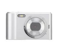 Fotocamera Digitale, Scheda di Memoria di Supporto Videocamera Digitale Zoom Digitale 8X Schermo IPS da 48 MP 2,7 K da 2,4 Pollici per Studenti (SILVER)