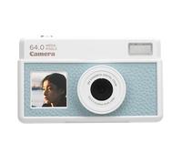Fotocamera Digitale, Schermata retrò 4K 64MP 18X Zoom AutoFocus 2.8 con Luce di Riempimento a LED e Filtri Multipli, per gli Studenti di Viaggio Fotografia (Verde chiaro e bianco)