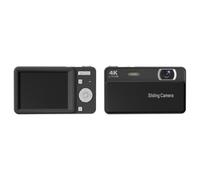Fotocamera Digitale Scorrevole 4K 64MP con 32GB per Sd Card Anti-Shake | 16X Digitale per Zoom Built-in per Flash Autofocus Schermo da 2.8 pollici Portatile per Fotografia per Video Principianti