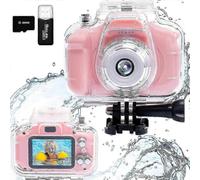 Fotocamera digitale subacquea Luxora Kids con schermo IPS da 2 pollici, videocamera d'azione HD X200 per bambine e bambini dai 3 ai 10 anni,