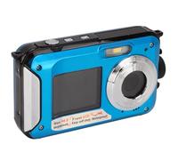Fotocamera Digitale Subacquea, Videoregistratore 48Mp 2.7K con Doppio Schermo Profondità 10Ft Resistente All'Acqua Capacità della Batteria 650Mah per Bambini Adolescenti (Blu)