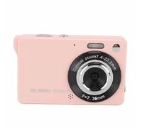 Fotocamera Digitale Tascabile Compatta 50MP 1080P HD Schermo TFT da 2,8 Pollici, Zoom 16X, Automatica con Flash LED Perfetta per la Fotografia di Viaggio (PINK)