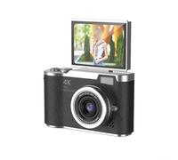 Fotocamera digitale video 4K con risoluzione 48 MP, zoom 8X e schermo flip a 180 gradi per creatori di contenuti e fotografi (marrone)