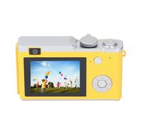 Fotocamera Digitale, Videocamera Digitale con Ricarica di Tipo C Doppio Obiettivo Anteriore e Posteriore 48MP 1080P per Viaggi (YELLOW)