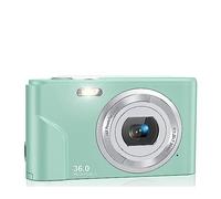 Fotocamera digitale Vlogging Zoom Schermo LCD Mini fotocamere portatili compatte for studenti, adolescenti Scatta Nitida Fluida(Green)