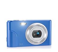 Fotocamera digitale Vlogging Zoom Schermo LCD Mini fotocamere portatili compatte for studenti, adolescenti Scatta Nitida Fluida(Blue)
