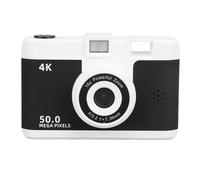 Fotocamera Digitale Wireless, Fotocamera Ultra Nitida da 50 MP 1080P con Zoom Digitale 16X, per Vlogging Video Fotografico, Schermo IPS, Luce di Riempimento, Giochi MP3 (BLACK)