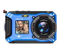 Fotocamera digitale, Yixinxin 4K 64 MP, 9 m, fotocamera subacquea a doppio schermo, impermeabile, antipolvere, galleggiante, per snorkeling, con scheda da 32 GB, autofocus Point and Shoot fotocamera