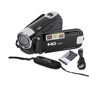 Fotocamera DV Bonbela 4K 48MP, Schermo Girevole TFT da 2,7, Videocamera con Zoom Digitale 16x con Cavo USB (Nero)