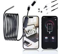 Fotocamera endoscopica sottile da 5,5 mm per iPhone 17/16/15/14/13/12/11 Pro Max e iPad, fotocamera periscopio con spina diretta USB-C, compatibile con Samsung Galaxy S25/S24/S23/S22/S21+, telecamera