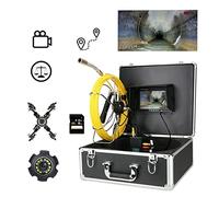 Fotocamera fognaria 7 pollici Dvr Monitorare la videocamera di ispezione del tubo fognario da 20 m con contatore metro autoleveling 51 2Hz Localizzatore del tubo del trasmettitore per Fognature(50m)