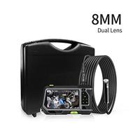 Fotocamera for endoscopio a doppia lente con 5 pollici IPS LCD. Monitorare la fotocamera ispezione del borescopio impermeabile industriale con 6 PORTATO Toolbox. per Fognature(1m,8mm dual lens)