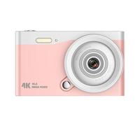 Fotocamera For Vlogging For Principianti 4K Tascabile Con Messa A Fuoco Automatica For Selfie Da Viaggio Fotografia HD 48 MP Schermo IPS 2,8 Pollici Scatta Nitida Fluida(Pink)