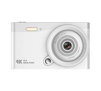 Fotocamera For Vlogging For Principianti 4K Tascabile Con Messa A Fuoco Automatica For Selfie Da Viaggio Fotografia HD 48 MP Schermo IPS 2,8 Pollici Scatta Nitida Fluida(White)