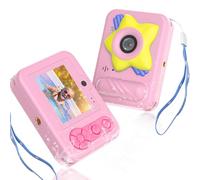 Fotocamera giocattolo per bambini impermeabile con scheda da 32 GB, divertente regalo di Natale e compleanno per ragazzi e ragazze dai 3 anni in su, fotocamera digitale subacquea HD da 48 MP, 1080p