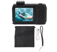 Fotocamera Impermeabile Doppio Schermo Zoom Ottico 10x 4K 65MP Fotocamera Subacquea Messa a Fuoco Automatica per lo Snorkeling (ORANGE)