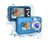 Fotocamera subacquea impermeabile 48MP/4K/zoom 16x/doppio schermo/messa a fuoco automatica Black - Nouvo