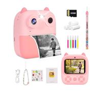 FOTOCAMERA ISTANTANEA BAMBINI DIGITALE HD 1080P 4 ROTOLI SCHEDA SD DOPPIA LENTE