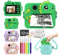 Fotocamera istantanea per bambini, fotocamera digitale per selfie, supporta registrazione video 1080P, imaging istantaneo, fotocamera giocattolo portatile da viaggio, ideale come giocattolo fotografic
