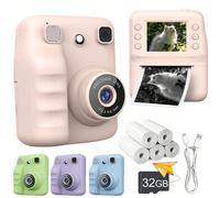 Fotocamera istantanea per bambini, fotocamera istantanea con stampa istantanea, include carta fotografica, fotocamera digitale istantanea per bambini, adatta per bambini, piena di divertimento per i s