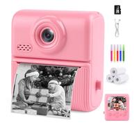 Fotocamera istantanea per bambini, fotocamera istantanea per bambini dai 3 ai 12 anni, fotocamera per bambini con stampa istantanea, video 1080p, schermo da 3 pollici, filtri e cornici, scheda da 32