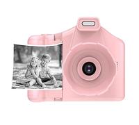 Fotocamera Istantanea per Bambini, Fotocamera per Stampa Istantanea per Bambini, 1080P Anteriore Posteriore Doppio Obiettivo SLR Bambini Mini Fotocamera Digitale per Bambini (Rosa)