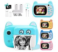 Fotocamera istantanea per bambini, schermo LCD da 2,4 pollici, fotocamera digitale per bambini con zoom 6x, 24 Mpixel, doppio obiettivo e videoregistratore 1080p, regalo per ragazzi e ragazze
