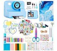 Fotocamera istantanea per bambini, videocamera selfie 1080p con kit diario fai da te, oltre 200 accessori, regali di Natale e compleanno per ragazze e ragazzi dai 3 ai 12 anni (blu)