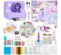 Fotocamera istantanea per bambini, videocamera selfie 1080p con kit diario fai da te, oltre 200 accessori, regali di Natale e compleanno per ragazze e ragazzi dai 3 ai 12 anni (viola)