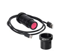 Fotocamera microscopio USB da 5 MP per laboratorio industriale | Oculare in metallo con montaggio a C UVC senza driver | per ispezione didattica di ricerca