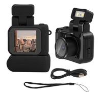 Fotocamera Mini Schermo Registratore Video HD 1080p + Lampada Flash e Dock per Batteria (Nera)