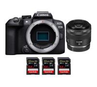 Fotocamera mirrorless Canon EOS R10 + RF 35mm F1.8 IS Macro STM + 3 SanDisk 64GB Extreme PRO UHS-II + Ebook 20 consigli per foto che colpiscono - Nouvo