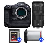 Fotocamera mirrorless Canon EOS R3 + RF 100-400mm f/5.6-8 IS USM + 2 SanDisk 256GB Extreme PRO CFexpress Type B + 2 Canon LP-E19 + Ebook 20 consigli per foto che colpiscono - Nouvo