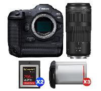 Fotocamera mirrorless Canon EOS R3 + RF 100-400mm f/5.6-8 IS USM + 2 SanDisk 256GB Extreme PRO CFexpress Type B + 3 Canon LP-E19 + Ebook 20 consigli per foto che colpiscono - Nouvo