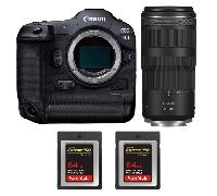 Fotocamera mirrorless Canon EOS R3 + RF 100-400mm f/5.6-8 IS USM + 2 SanDisk 64GB Extreme PRO CFexpress Type B + Ebook 20 consigli per foto che colpiscono - Nouvo