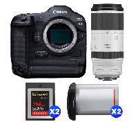 Fotocamera mirrorless Canon EOS R3 + RF 100-500mm f/4.5-7.1 L IS USM + 2 SanDisk 256GB Extreme PRO CFexpress Type B + 2 Canon LP-E19 + Ebook 20 consigli per foto che colpiscono - Nouvo