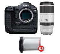 Fotocamera mirrorless Canon EOS R3 + RF 100-500mm f/4.5-7.1 L IS USM + 3 Canon LP-E19 + Ebook 20 consigli per foto che colpiscono - Nouvo