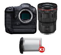 Fotocamera mirrorless Canon EOS R3 + RF 15-35mm f/2.8 L IS USM + 3 Canon LP-E19 + Ebook 20 consigli per foto che colpiscono - Nouvo