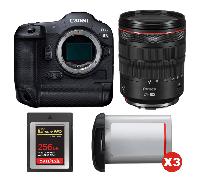 Fotocamera mirrorless Canon EOS R3 + RF 24-105mm f/4 L IS USM + 1 SanDisk 256GB Extreme PRO CFexpress Type B + 3 Canon LP-E19 + Ebook 20 consigli per foto che colpiscono - Nouvo