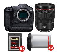 Fotocamera mirrorless Canon EOS R3 + RF 24-105mm f/4 L IS USM + 3 SanDisk 256GB Extreme PRO CFexpress Type B + 3 Canon LP-E19 + Ebook 20 consigli per foto che colpiscono - Nouvo