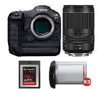 Fotocamera mirrorless Canon EOS R3 + RF 24-240mm f/4-6.3 IS USM + 1 SanDisk 256GB Extreme PRO CFexpress Type B + 3 Canon LP-E19 + Ebook 20 consigli per foto che colpiscono - Nouvo