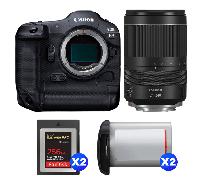 Fotocamera mirrorless Canon EOS R3 + RF 24-240mm f/4-6.3 IS USM + 2 SanDisk 256GB Extreme PRO CFexpress Type B + 2 Canon LP-E19 + Ebook 20 consigli per foto che colpiscono - Nouvo
