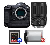 Fotocamera mirrorless Canon EOS R3 + RF 24-240mm f/4-6.3 IS USM + 2 SanDisk 512GB Extreme PRO CFexpress Type B + 3 Canon LP-E19 + Ebook 20 consigli per foto che colpiscono - Nouvo