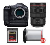 Fotocamera mirrorless Canon EOS R3 + RF 24-70mm f/2.8 L IS USM + 1 SanDisk 256GB Extreme PRO CFexpress Type B + 3 Canon LP-E19 + Ebook 20 consigli per foto che colpiscono - Nouvo